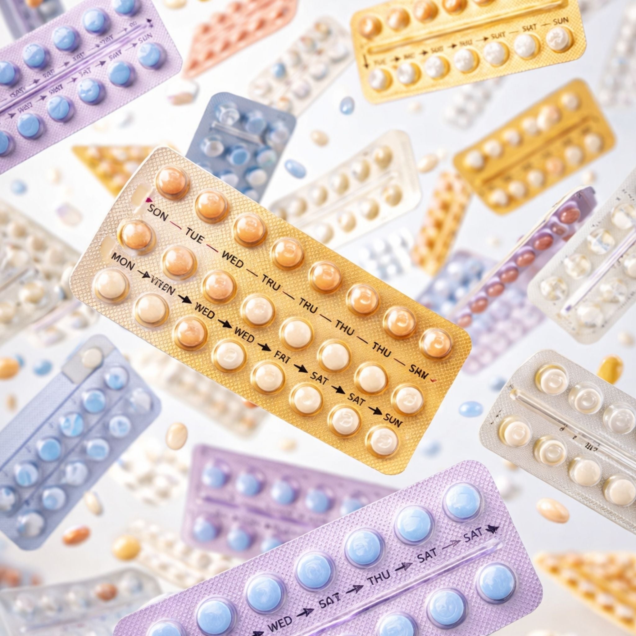 Multiple contraceptive pills packets